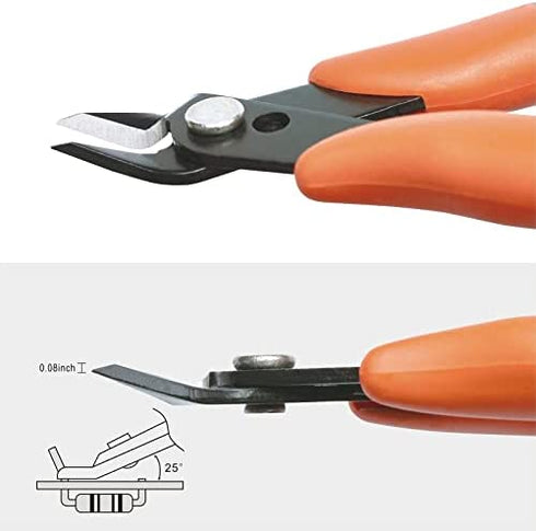 KATA 5 Inch Micro Wire Cutter,Precison Mini Flush Cutters and Clean Cut Pliers for Electronics,Model,Jewelry,Model Kits,Orange