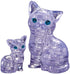 Bepuzzled Original 3D Crystal Puzzle - Cat & Kitten, Clear - Fun yet challenging brain teaser that will test your skills and imagination, For Ages 12+