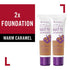 Rimmel, Stay Matte Foundation, Warm Caramel 2 Count (Pack of 1)
