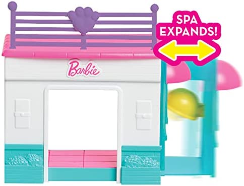 Barbie Pets Spa Day Playset, 8 Piece Connectible Playset with Pet Figures and Accessories, by Just Play