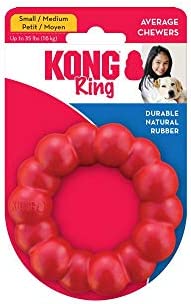 KONG - Ring - Durable Rubber Dog Chew Toy - for Small/Medium Dogs