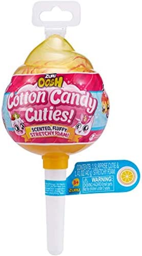 Oosh Slime Cotton Candy Cuties Series 2 by ZURU (Purple) Scented, Squishy, Fluffy, Soft, Stretchy, Stress Relief, Party Favors, Non-Stick with Collectible Cutie Slow Rise Toy