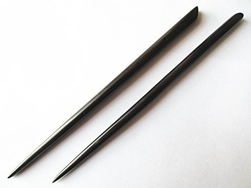 Myhsmooth Zz-bs-zg 2 Count Hair Sticks Natural Ebony (Black Sandalwood) Handmade Carved Hair Clip Shawl Hair Pins Pack of 2 Pcs