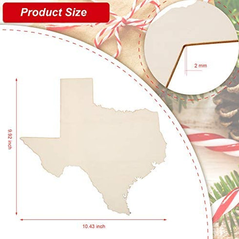 3 Pieces Texas State Unfinished Wood Cutouts Texas State Wood Slices Texas State Wooden Paint Crafts Texas State Wooden Pieces for Home Decor Ornament DIY Craft Art Project