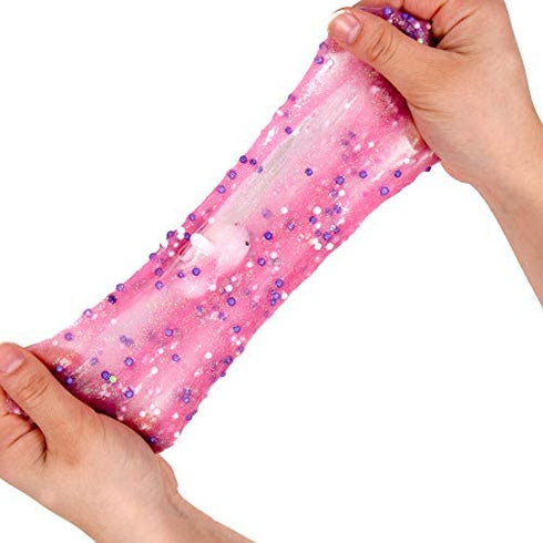 Slimygloop Mix'Ems by Horizon Group USA- Cotton Candy, Mix & Create Your Own Pink & Purple Sparkly Gooey, Putty, Slime with Glitter & Squish Bunny Add Ins, Multi, One Size