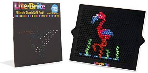 Lite Brite Ultimate Classic Refill Pack - Animal Theme - 10 Reusable Templates - Amazon Exclusive , Black