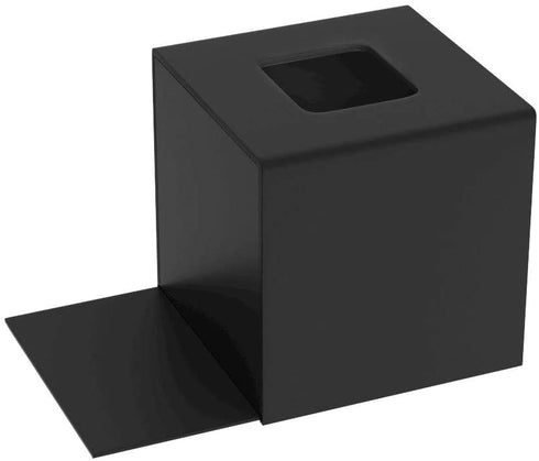HIIMIEI Acrylic Tissue Box Cover 5.4x5.4x5.4'' Tissue Holder Napkin Dispenser for Home Office Restaurant-Black