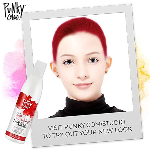Punky Redilicious 3-in-1 Color Depositing Shampoo & Conditioner with Shea Butter and Pro Vitamin B that helps Nourish and Strengthen Hair, 8.5 oz
