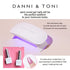 DANNI & TONI Semi-Cured Nail Strips (Take Me to Church) Gel Nail Stickers White Tip French Manicure Kit Wedding Nail Polish Strips 28 Stickers