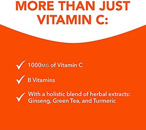 Vicks Super C Energize and Replenish* Daytime Daily Supplement with Vitamin C, B Vitamins Plus a Blend of Herbal Extracts, Coated to be Easy to Swallow, from The Makers of Vicks, 28ct
