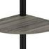 Furinno Turn-N-Tube 3-Tier Corner Display Rack Multipurpose Shelving Unit, French Oak Grey/Black, Model:12077GYW/BK