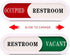 Vacant Occupied Sign(2 pack)for Home Office Hotles Hospital Restroom,Slider Door Sign (Tells Whether Room Vacant or Occupied), 6.7'' x 2''