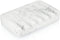 Essentra Home Rectangular Self-Draining Soap Dish, Modern Soap Holder - Blanc Collection