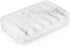 Essentra Home Rectangular Self-Draining Soap Dish, Modern Soap Holder - Blanc Collection