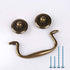 MOOD.SC 4 Pack 2 3/4" C-C Bail Drawer Pull Drop Swing Dresser Handles Hanging Pulls Cabinet Knobs Pull Antique Bronze Antique Brass Swan Neck Bail Pulls Hardware 70 mm 2.75" Hole Center