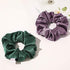 Scrunchies Hair Ties Silk Scrunchie for Girls Women Cute Hairties For Thick Curl Fine Hair No Crease Hair Accessories Soft Ropes Ponytail Holder No Hurt Your Hair (Burgundy Purple Pink Green)