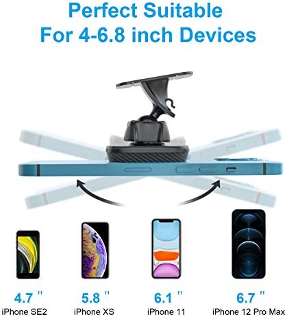 APPS2Car Magnetic Phone Holder for Car, Dashboard Magnetic Car Mount, 360° Rotation Car Magnetic Phone Mount with Strong VHB Adhesive, for All Cell Phones