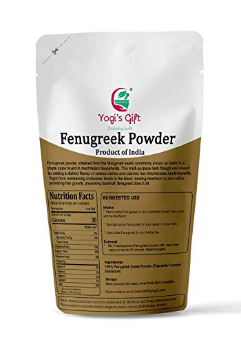 100% Organic Fenugreek Powder 8 Ounce | Non GMO | Trigonella Foenum-Graecum | Fenogreco En Polvo | Ideal For Cooking and For Hair Growth | Supports Skin Nourishment | Ground Fenugreek Powder