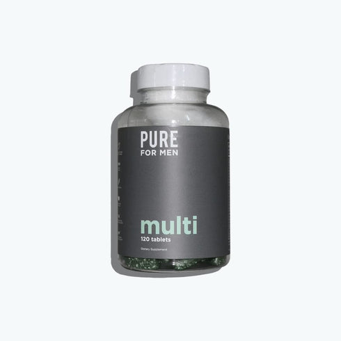 Pure for Men Multivitamin for Men | Energy & Stress Support, Strong Bones, Rich in Antioxidants & Minerals | Vitamin A, Vitamin B, Vitamin C, Vitamin D, Magnesium, Calcium & More | 120 Capsules, Vegan