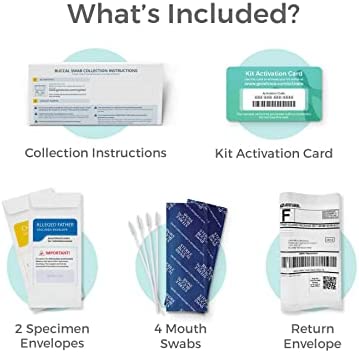 Genetrace DNA Paternity Test Kit - Lab Fees & Shipping Included - at Home Collection Kit for Father and Child - Results in 1-2 Days