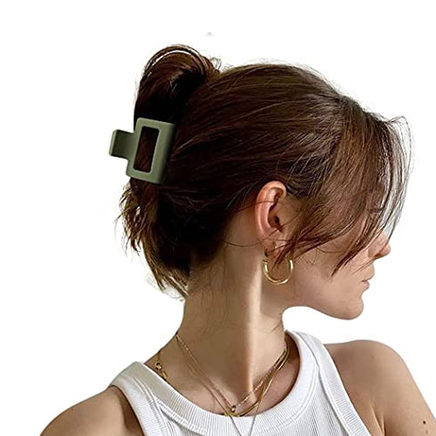 Bmobuo 4 PCS Hair Clips Hair Claw Clips 2" Matte Hair Clips for Thick Hair Square Claw Clips Hair Claw Hair Clips for Thick Hair Cute Hair Clips Hair Clips for Women Square Hair Clips