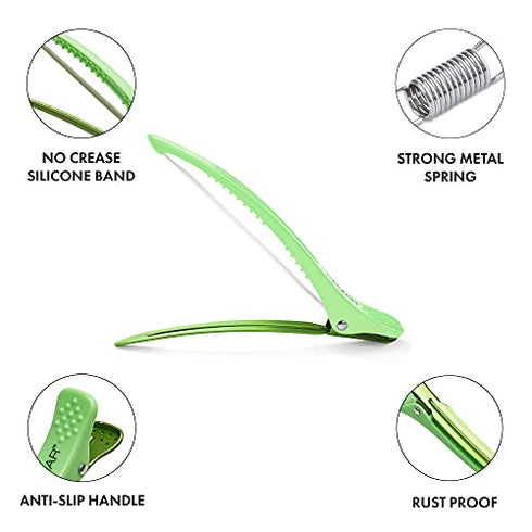 Framar Neon Hair Clips 10 pack – Professional Hair Clips for Styling Sectioning, Salon Hair Clips For Sectioning Hair, Hair Styling Clips for Hair, Hair Cutting Clips for Hair Sectioning