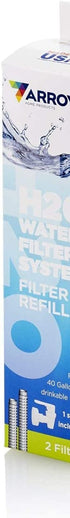 Arrow Home Products Cleara H2O Water Filtration System Replacement, Includes 2-Filters and 1-Spigot, White