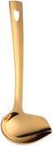 Sauce Ladle, BuyGo Gold Drizzle Spoon with Spout Gravy Soup Ladle, Stainless Steel Kitchen Utensil, Mirror Polish & Dishwasher Safe, 8.67 Inch