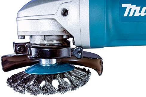 Makita 1 Piece - 4 Inch Knotted Twist Wire Wheel Brush for Grinders - Heavy-Duty Conditioning for Metal - 4" x 5/8-Inch | 11 UNC