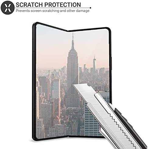 Olixar Screen Protector for Samsung Galaxy Z Fold 3, Film - Reliable Protection, Supports Device Features - Full Video Installation Guide, Screen Protector for Z Fold3 5G (2021) - ?2 Pack