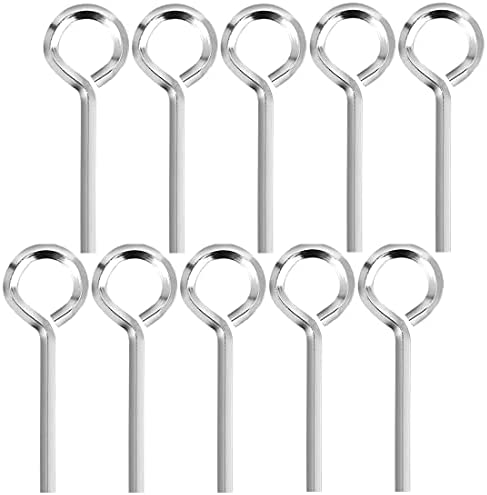 QOFOWIN 5/32” Standard Hex Dogging Key with Full Loop, Allen Wrench Door Key for Push Bar Panic Exit Devices, Solid Metal - 10 Packs.(5/32, silver)