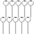 QOFOWIN 5/32” Standard Hex Dogging Key with Full Loop, Allen Wrench Door Key for Push Bar Panic Exit Devices, Solid Metal - 10 Packs.(5/32, silver)
