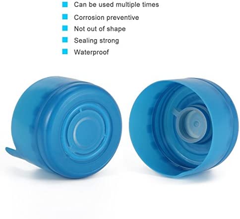 WINBOB 5PCS 55mm 3 and 5 Gallon Non-Spill Caps,Replacement Water Bottle Snap On Cap Anti Splash Peel 5 Piece