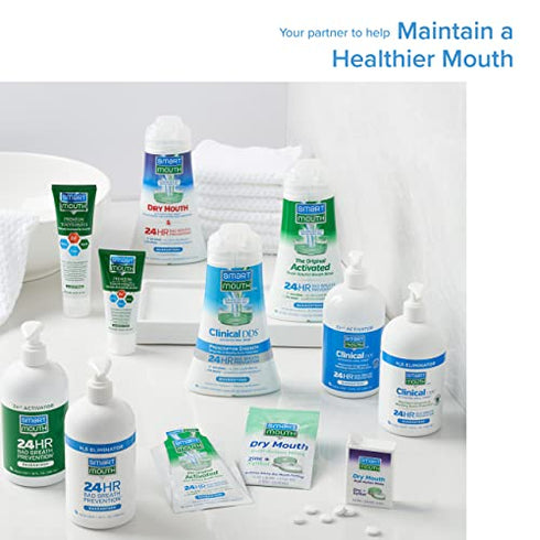 SmartMouth Premium Toothpaste & Original Activated Mouthwash Travel Single Packs, Mint