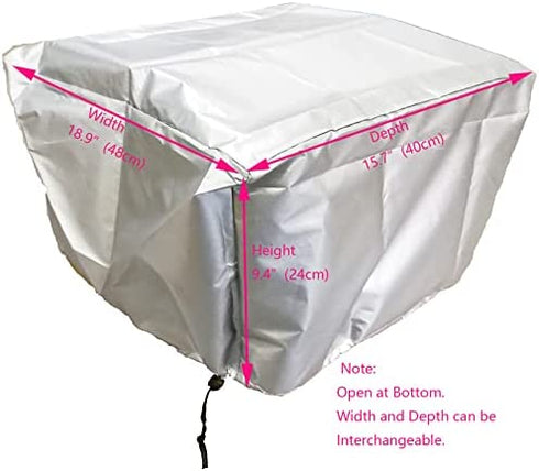 Anti-Static Printers Dust Covers Jacket Universal Copiers Case Protector Compatible for Canon PIXMA TR4520 MG7750 MG6100 MG2550S / HP Envy 5530/7640 Epson Workforce - Silver