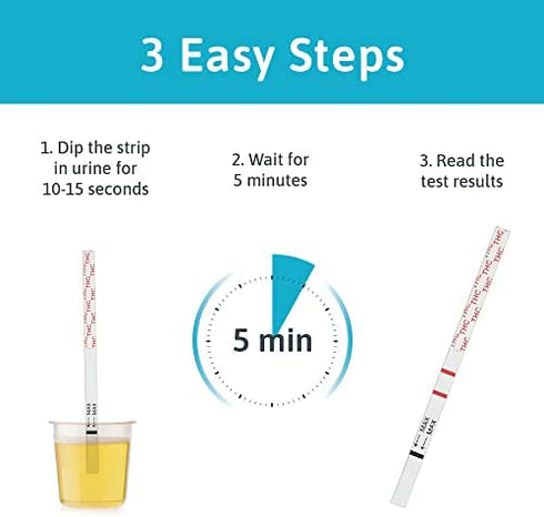 Exploro Highly Sensitive at Home Marijuana Drug Test Kit, THC Drug Test Kit Marijuana/Weed, THC Drug Test Urine, Easy Home Drug Test Marijuana/THC Substance Abuse, 15 THC Test Strips/Sticks, 50 ng/ml