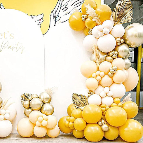 Blush Yellow Balloon Garland Kit Ivory Lemon Yellow Pastel Latex Gold Balloon Party For Baby Shower Gruaduation Wendding Decoration