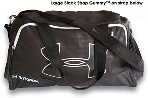 Strap Gummy - Prevent Strap Slips - The Original Non Slip Shoulder Strap Grip Strips – Set of Large Black or Small Semi-Clear