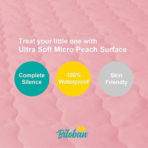 Bassinet Mattress Pad Cover, Waterproof, Fits for All Mainstream Bassinet - Rectangle,Oval,Hourglass, 2 Pack, Ultra Soft Microfiber Surface, Washer & Dryer, White and Pink
