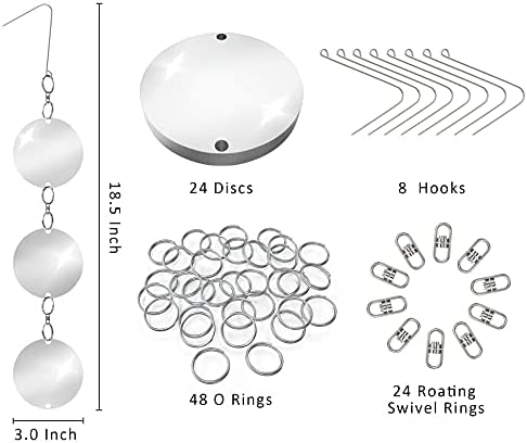 24 Pack Bird Deterrent, Pigeon Woodpecker Deterrent for House Bird Repellent Devices Outdoor, Bird Scare Disc Keep Birds Away