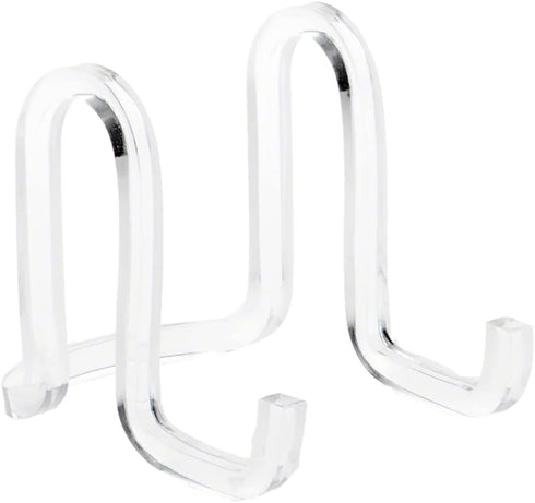 Plymor Clear Acrylic Ribbon-Style Display Easel, 2.875" H x 2.5" W x 3.5" D (3 Pack)