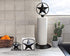 Black Rustic Texas Star Salt and Pepper Holder - Country Farmhouse Iron Metal Primitive Kitchen Countertop Holders, Western Style Caddy for Shakers, Table Counter Decor (Salt & Pepper Shaker Holder)