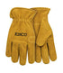 Kinco - Unlined Suede Cowhide Leather Work Gloves, Heavy Duty Reinforced Palm, Extremely Durable, Easy-On Cuff, Fitted Elastic Wrist, (Style No. 97)