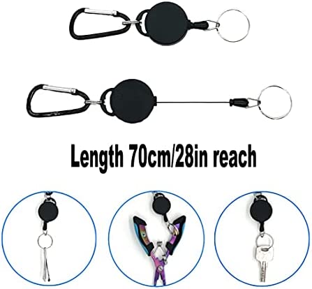 Amoygoog Stainless Steel Fishing Pliers, Fishing Needle Nose Pliers, Cut Fishing Line Fishing Multitool Pliers with Sheath and Telescopic Lanyard
