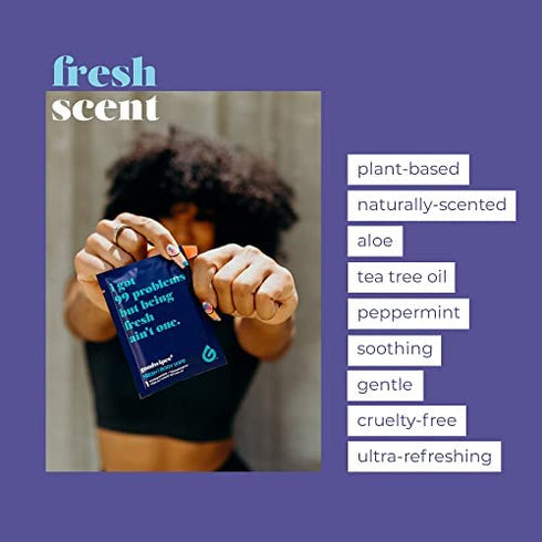 Goodwipes Really Big Body Wipes, Fresh Scent, Plant Based and Hypoallergenic, Wipe Away Sweat and Odor, for Face and Body, with Aloe and Ginseng (10 Count)