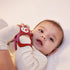 Smily Mia Penguin Buddy Never Drop Silicone Baby Teething Toy for 0-6month Infants, Baby Chew Toys for Sucking Needs, Hand Pacifier for Breast Feeding Babies, Car Seat Toy for New Born,Red