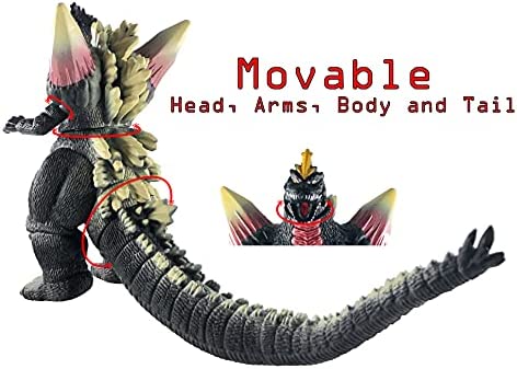 TwCare Space Godzilla Toy Action Figure, 1994 Movie Monster Series SpaceGodzilla Soft Vinyl, Carry Bag