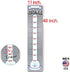 Goal Setting Fundraising Donation Thermometer - 11x48 - Dry Erase Reusable Paper Poster - Fundraiser Milestone Company Goals Chart - Office Wall Temperature Posters Charts (Grey)