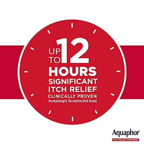 Aquaphor Itch Relief Ointment, 1% Hydrocortisone Anti Itch Skin Ointment, 1 Ounce (Pack of 2)