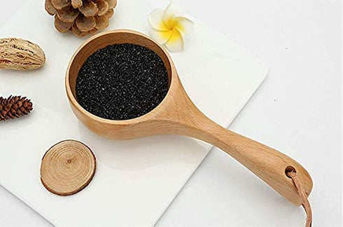KESAPLAN Bath Salt Scoop Wooden Ladle Spoon Scoops for Canisters Flour Scoop Ladles for Cooking